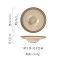 Axyaa Spaghetti Deep Plate Coarse Pottery Soup Salad Ceramic Tableware
