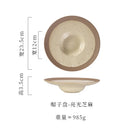 Axyaa Spaghetti Deep Plate Coarse Pottery Soup Salad Ceramic Tableware