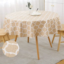 Axyaa Waterproof Round Tablecloth 60-inch Heat-Resistant Moroccan Design