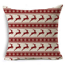 Axyaa Red Striped Plaid Linen Cushion Cover 45X45CM Home Pillow Case