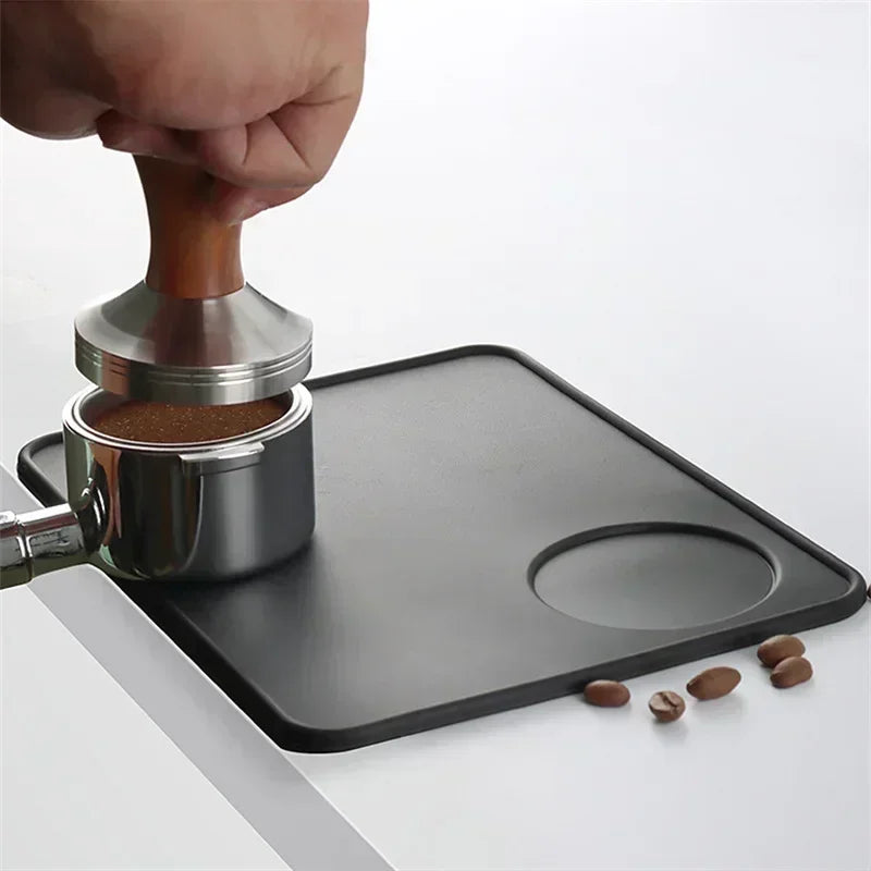 Axyaa Silicone Coffee Tamper Mat for Espresso Tamping Corners