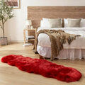 Axyaa Plush Faux Fur Sheepskin Carpet Fluffy Rug for Living Room & Bedroom