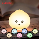 Axyaa Silicone LED Night Light for Kids - USB Rechargeable RGB Touch Lamp