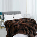 Axyaa Luxury Faux Fur Winter Blanket | High-End Mink Velvet Sofa Throw