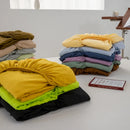 Axyaa Cotton Fitted Sheet - Solid Color, Anti-slip, Adjustable Mattress Cover