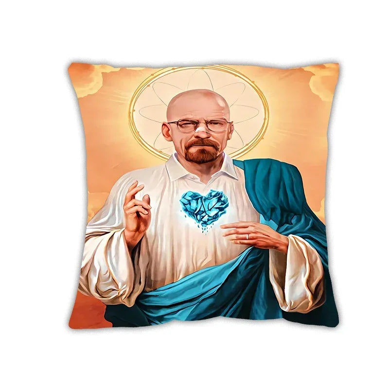 Axyaa Jesus Hip Hop Cushion Cover - Rapper Pillow Case for Home Decor