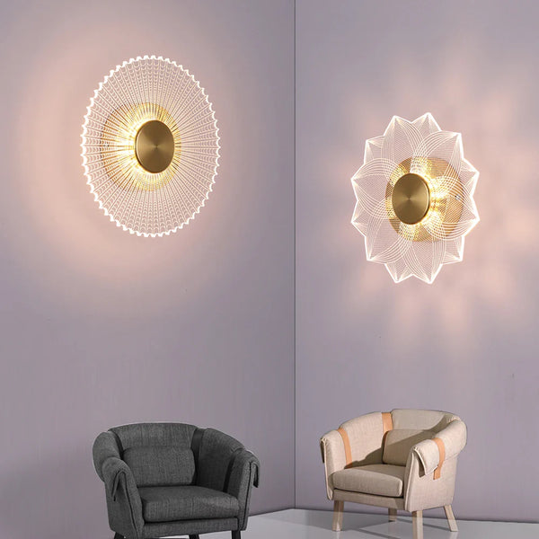 Axyaa Modern LED Wall Lamps for Bedroom, Living Room, and Corridor Stylish Home Lighting Decor