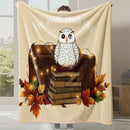 Axyaa Halloween Pumpkin Print Flannel Blanket - Office & Home Essential