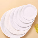 Axyaa White Paper Plate Set - Nordic Minimalist Tableware for DIY Birthday Party