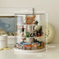 Axyaa Doll Storage Display Rack: Dustproof 360° Rotation Showcase for Action Figures