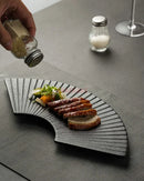 Axyaa Fan-Shaped Sushi Plate Set - Hotel Western Food Serving Tray