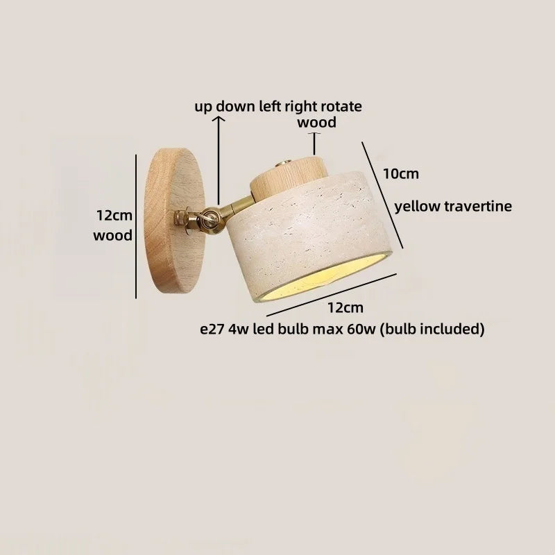Axyaa Nordic LED Wall Lights Up Down Yellow Stone Living Room Bedroom Lamp