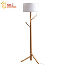 Axyaa Wabi-sabi Wood Floor Lamp with Coat Rack and LED E27 Light