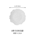 Axyaa Stone Pattern Flower Plate Set - Creative Tableware for Steak, Dessert, Salad