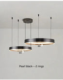 Axyaa Luxury Electroplated Circular Hall Light: Modern, Simple, Atmospheric Pendant