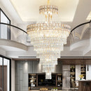 Axyaa Modern Light Luxury Crystal Chandelier for Duplex Living Room