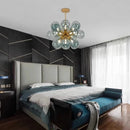 Axyaa Glass Bubble Chandelier Island Lighting for Living Room and Dining Table