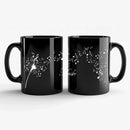 Dandelion & Musical Notes Mug for Music Lovers by Axyaa