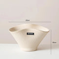 Axyaa White Ceramic Vase for Home Decor, Large Caliber Vase for Living Room and Dining Room