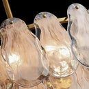 Axyaa Luxury Glass Crystal LED Chandelier for Living and Dining Room