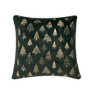 Axyaa Christmas Foil Print Cushion Cover: Plush 45x45 Throw Pillow for Living Room
