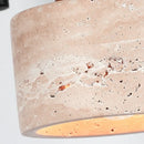 Axyaa Wabi Sabi LED Wall Lamp Sconce Black Iron Arm Yellow Travertine Stair Light