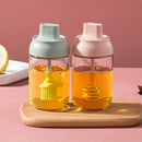 Axyaa Glass Seasoning Set with Lid Spoon - 250ML Oil Bottle, Pepper Jar, Salt Shaker