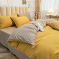 Axyaa Solid Purple Bedding Set - Soft Polyester Bed Linen Twin Queen Full Size
