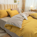 Axyaa Solid Purple Bedding Set - Soft Polyester Bed Linen Twin Queen Full Size