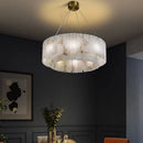 Axyaa Luxury Marble Brass Pendant Light - Nordic Gold Chandelier for Home and Office