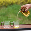 Axyaa Glass Walnut Handle Cup - Single-layer Household Small Juice Cup