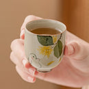 Axyaa Ceramic Tea Cups Set - 6PCS 50ML Chinese Kung Fu Master Cup