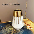 Luxury Gilded Ceramic Vases by Axyaa: Living Room & Porch Decor, Flower Arrangement