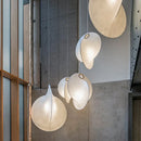 Axyaa Silk Chandelier LED Pendant Lamp for Living Room Wabi Sabi Style