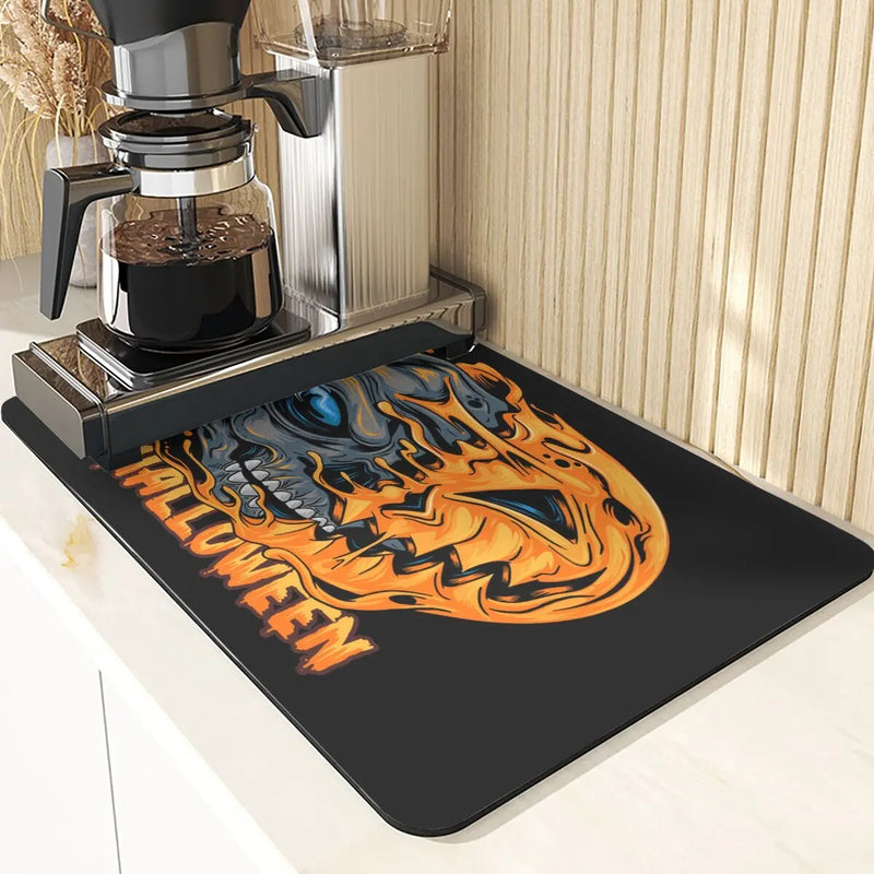 Axyaa Halloween Style Silicone Kitchen Mat