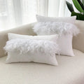 Axyaa Velvet Faux Feather Cushion Cover Soft Home Decor Pillow Cover Living Room