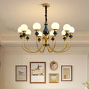 Golden Axyaa 6-Head Indoor Chandelier Pendant Light for Bedroom, Living Room, Restaurant