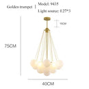 Axyaa Nordic Bubble Ball Glass Pendant - Warm & Romantic Bedroom Decor