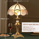 Axyaa Brass Gold LED Glass Table Lamp for Home Study and Bedroom