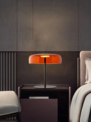 Axyaa Glass Amber Green LED Table Lamp for Luxurious Living Spaces