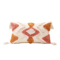 Axyaa Tufted Tassel Boho Cushion Cover in Warm Colors