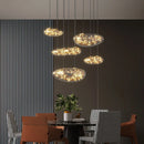 Axyaa Nordic Rrian Droplet Glass Chandelier for Luxury Living Room, Staircase, Dining, and Home Decoration