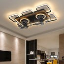 Nordic Ceiling Fan with LED Light Remote Control for Smart Living Room by Axyaa