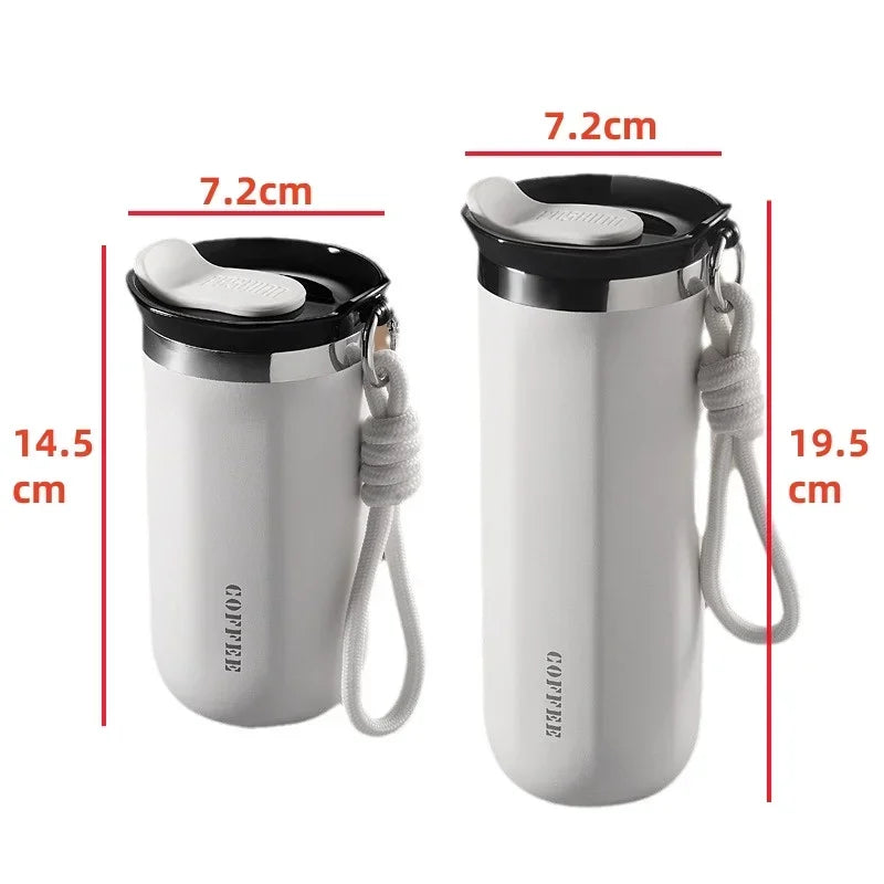 Axyaa Stainless Steel Insulated Cup with Lid - 350/500ML Thermal Mug Vacuum Flask