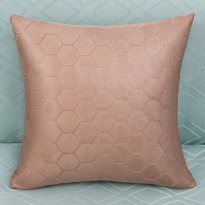 Axyaa Ice Silk Geometric Pillow Covers for Modern Home Decor