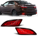 Axyaa LED Rear Bumper Reflectors Toyota Camry 2015 2016 Dynamic Turn Signal Brake Lamps