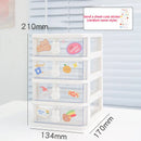 Axyaa Kawaii Plastic Drawer Organizer for Desk Storage & Makeup - Cute Stationery Holder