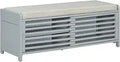 Axyaa Shoe Bench with Cushioned Seat, 2 Drawers, Slatted Shelf