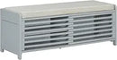 Axyaa Shoe Bench with Cushioned Seat, 2 Drawers, Slatted Shelf