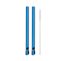 Axyaa Stainless Steel Straw Spoon Set with Brush - Durable, Reusable, & Stylish